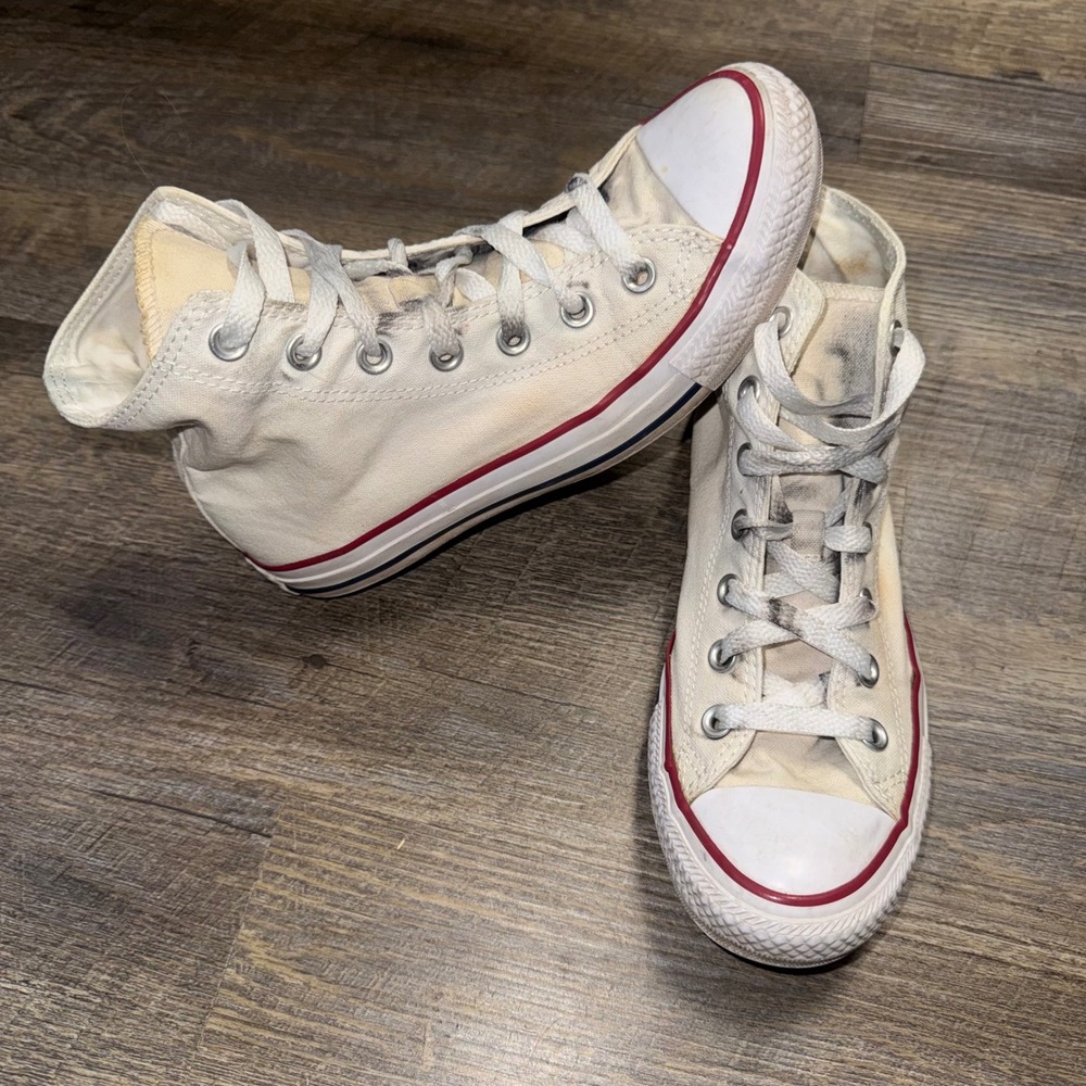 Converse Chuck Taylor All Star High Top M7650 White Canvas Sneakers Womens 7 - Picture 1 of 9